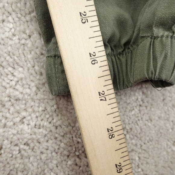 Knox Rose Cargo Joggers Womens Small Green Twill Elastic Waist Stretch Pockets - Picture 5 of 11